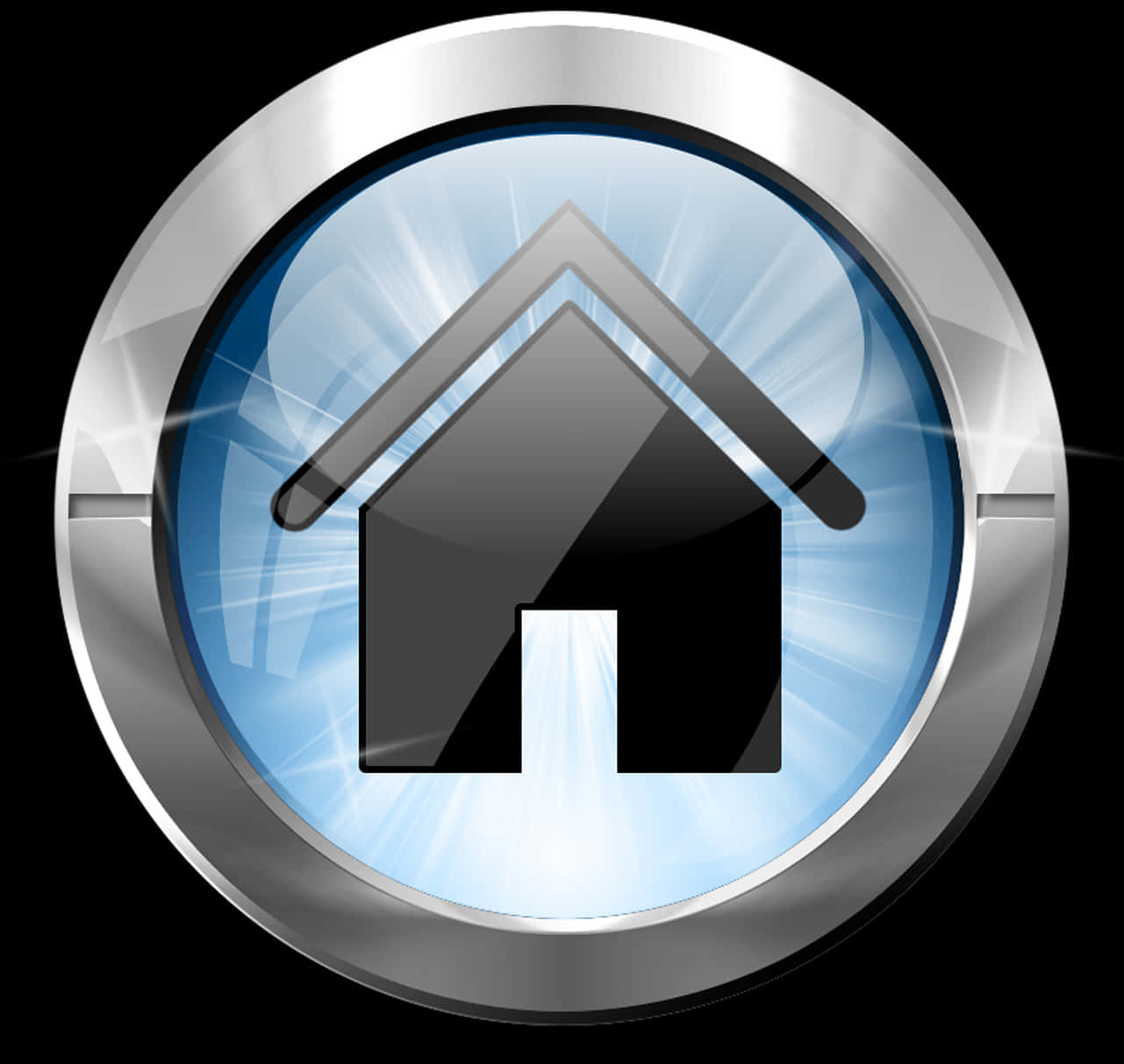 Glossy Home Icon Design PNG