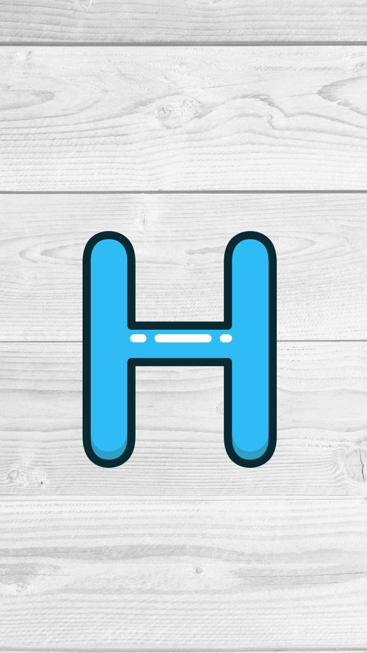 Glossy Letter H On Wood Wallpaper