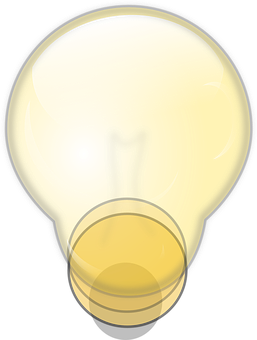 Glossy Light Bulb Graphic PNG
