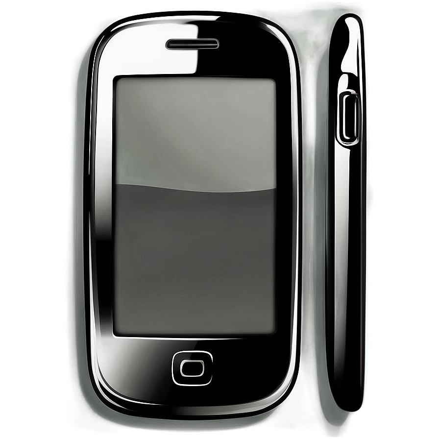 Glossy Mobile Phone Outline Png Aqv14 PNG