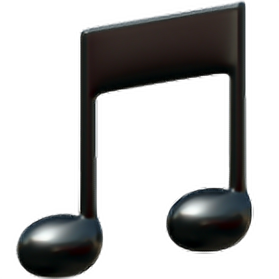 Glossy Music Note Graphic PNG