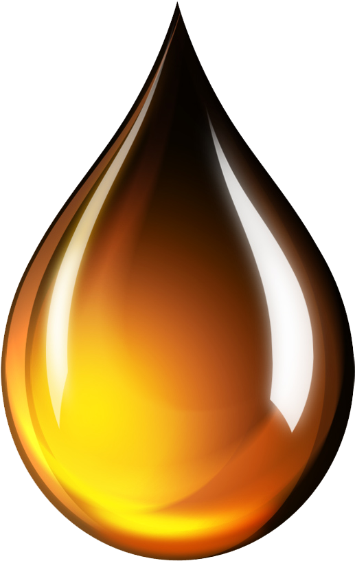 Glossy Oil Drop Illustration PNG