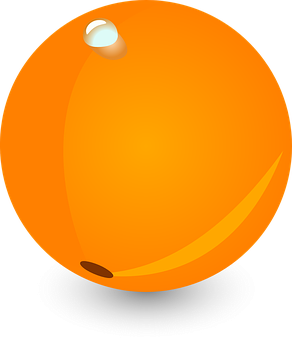 Glossy Orange Vector Illustration PNG
