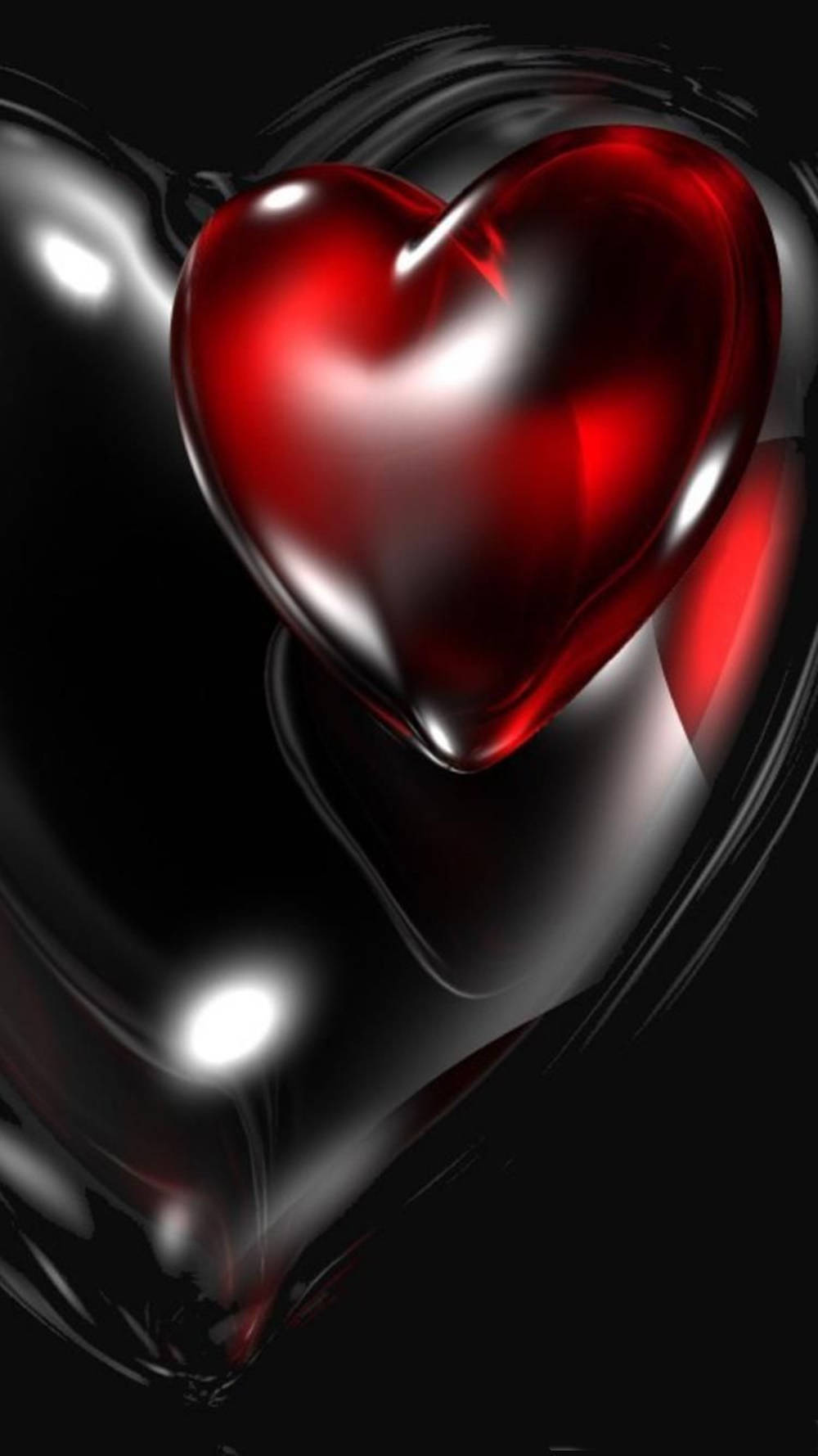 Glossy Picture For Heart Iphone Screen Wallpaper
