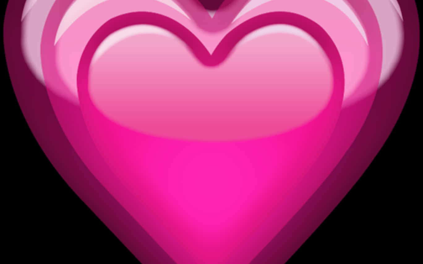 Glossy Pink Heart Design PNG