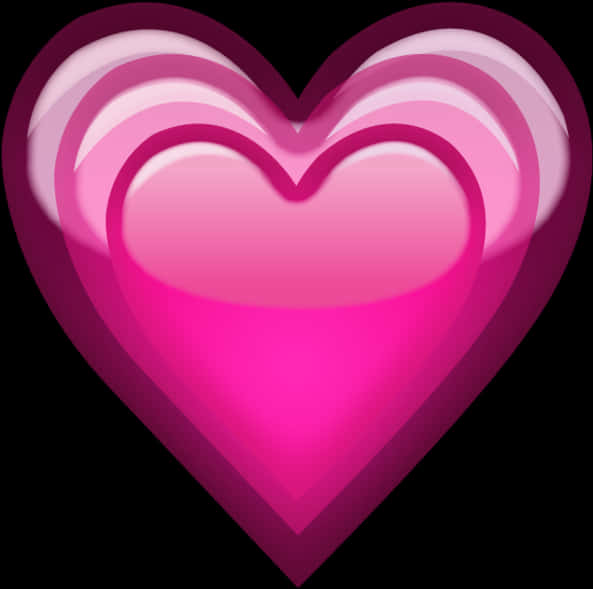 Glossy Pink Heart Emoji PNG