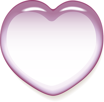 Glossy Pink Heart Frame PNG