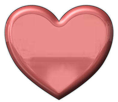 Glossy Pink Heart Graphic PNG