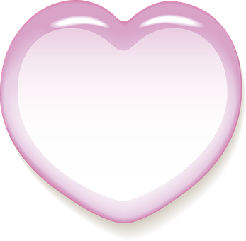 Glossy Pink Heart Outline PNG