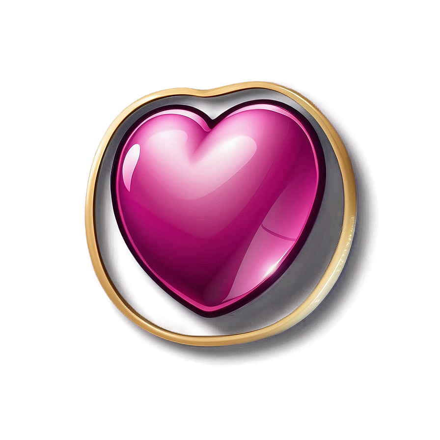 Glossy Pink Heart Symbol Png Jib PNG