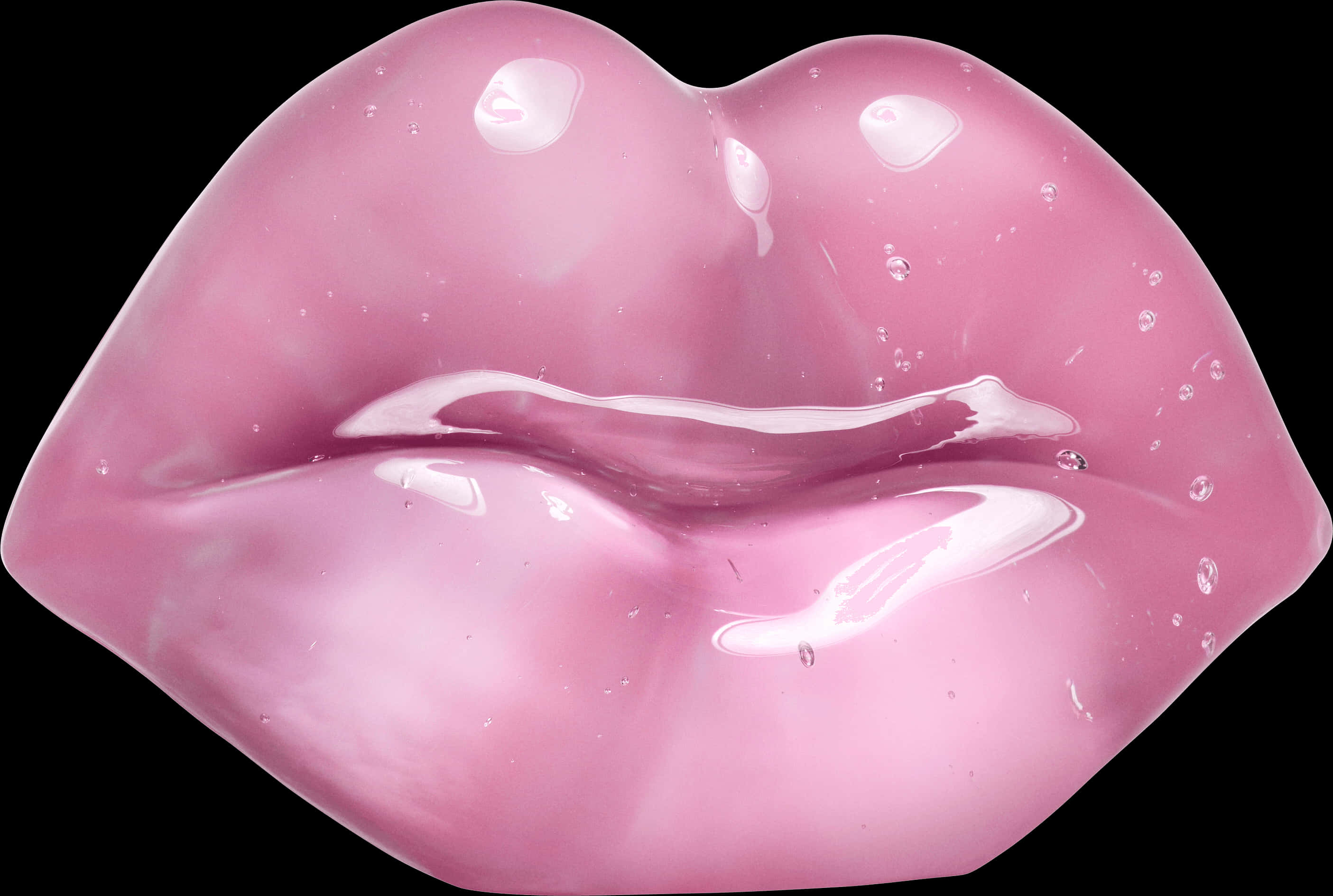 Glossy Pink Lips Artwork PNG