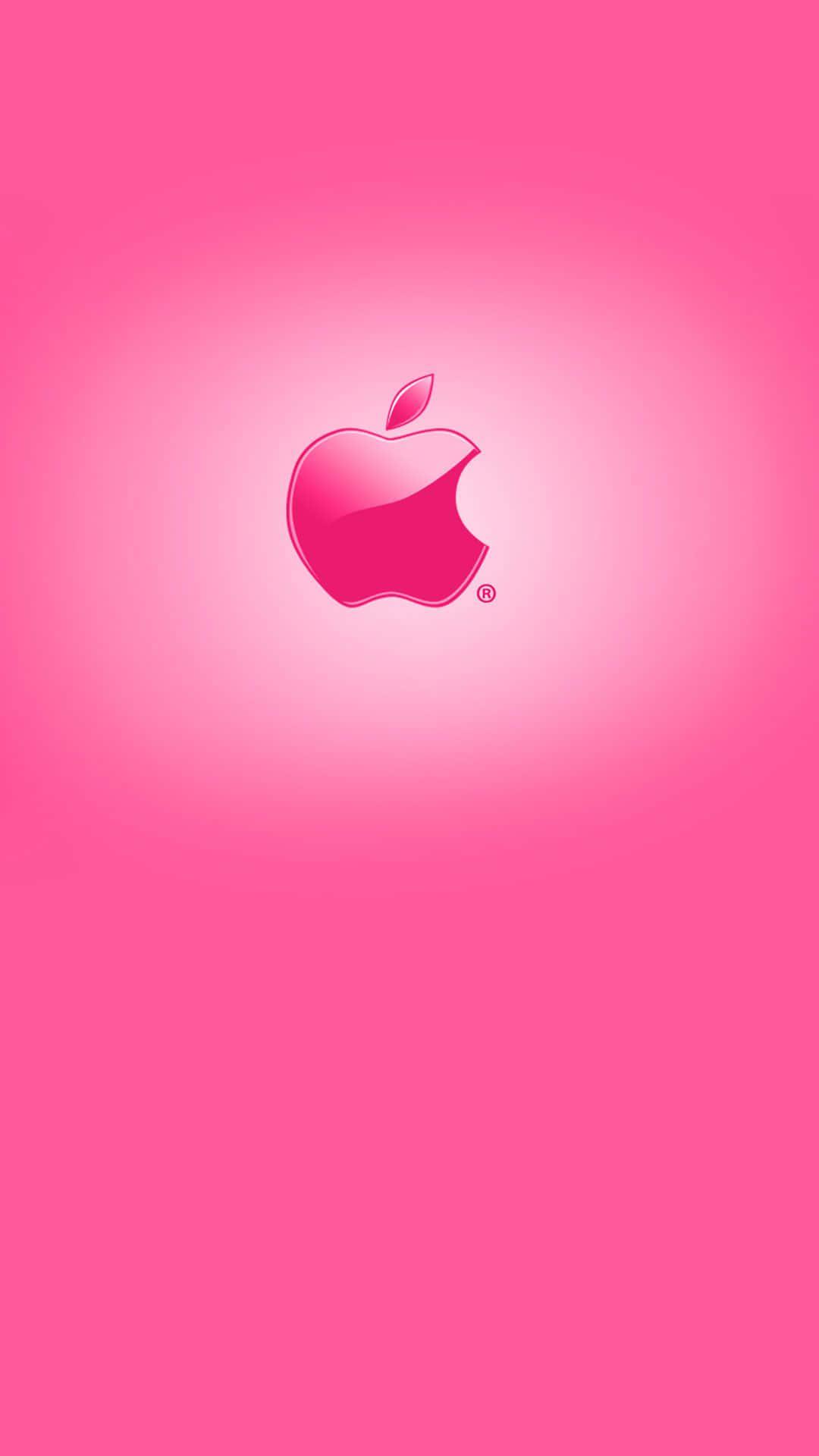 Papelde Parede Do Iphone Hd Da Apple Incrível Do Logotipo Rosa Brilhante. Papel de Parede