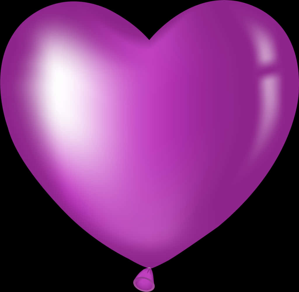 Glossy_ Purple_ Heart_ Clipart PNG