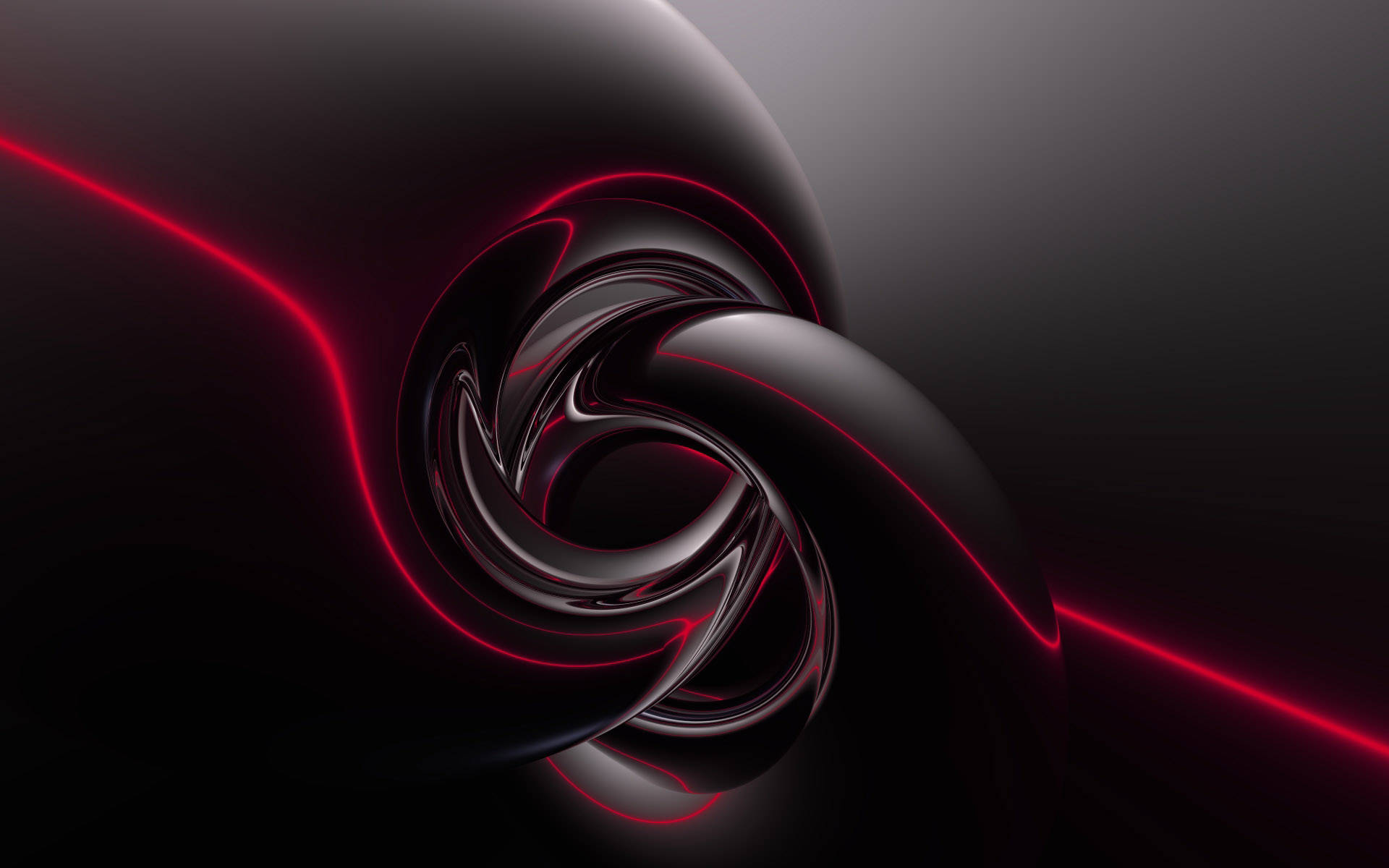 Glossy Red And Black Abstract Picture