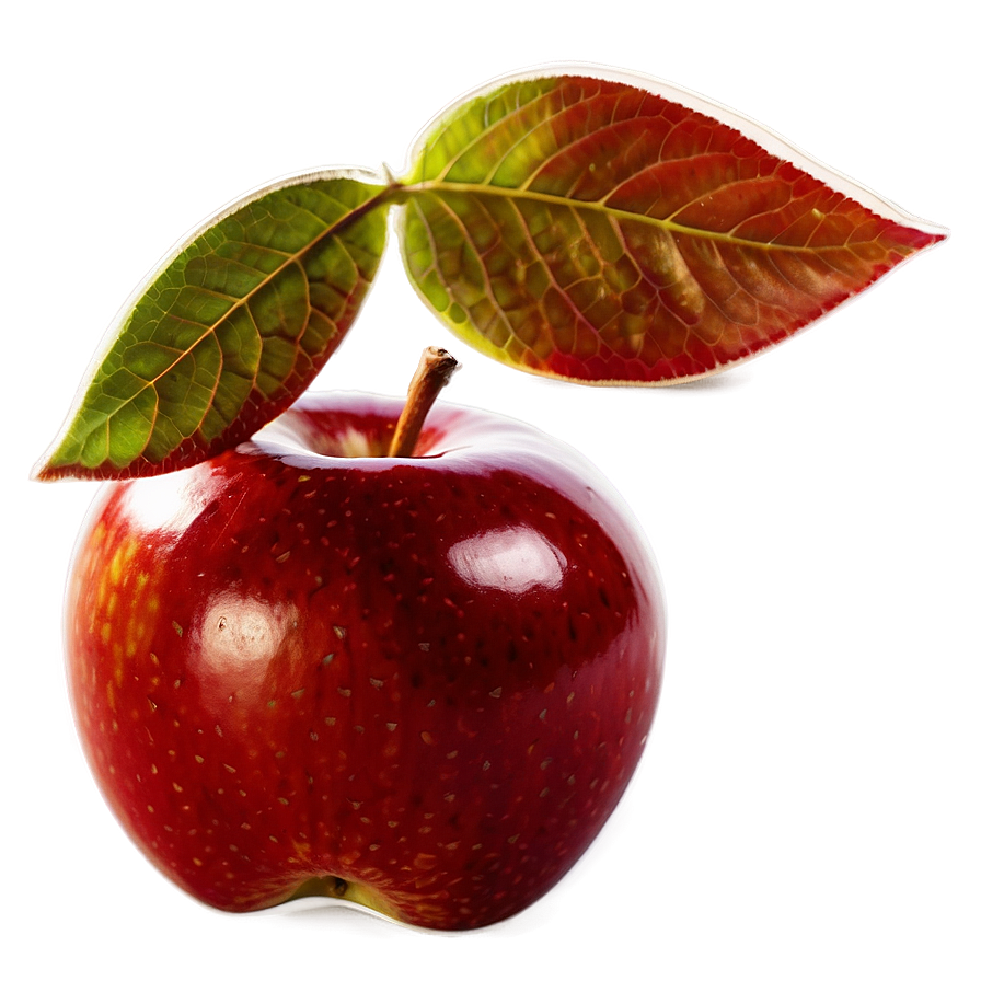 Glossy Red Apple Slice Png 06272024 PNG