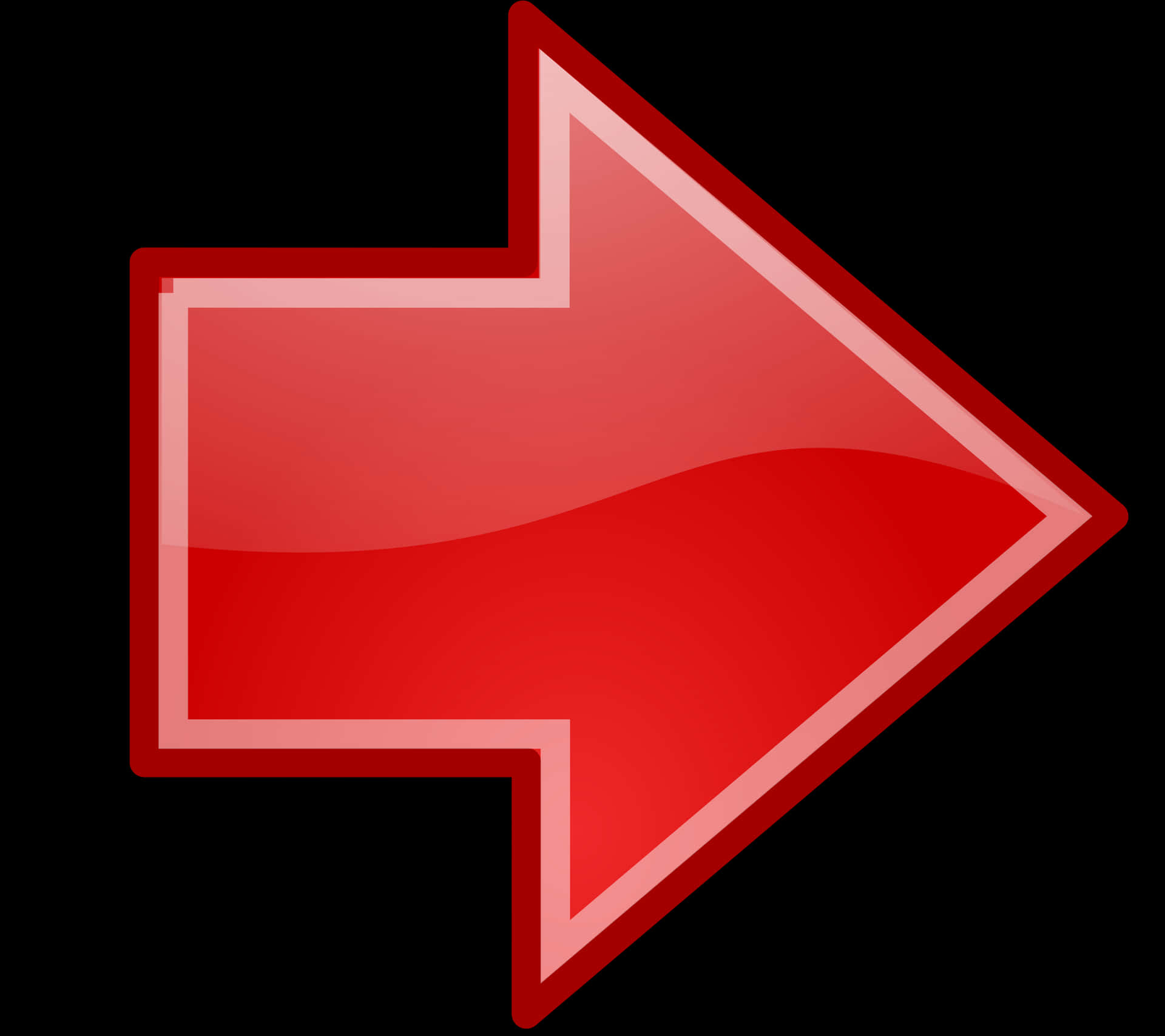 Glossy Red Arrow Graphic PNG