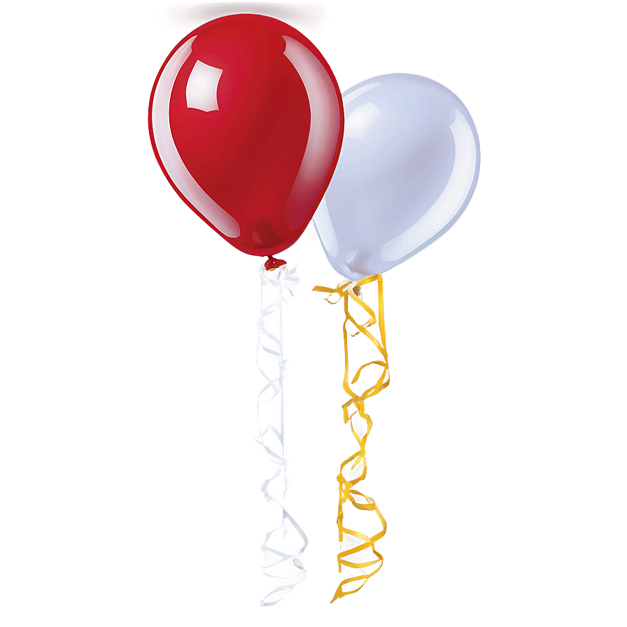 Glossy Red Balloons Png 06132024 PNG