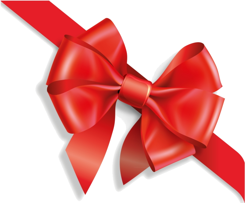 Glossy Red Gift Bow PNG