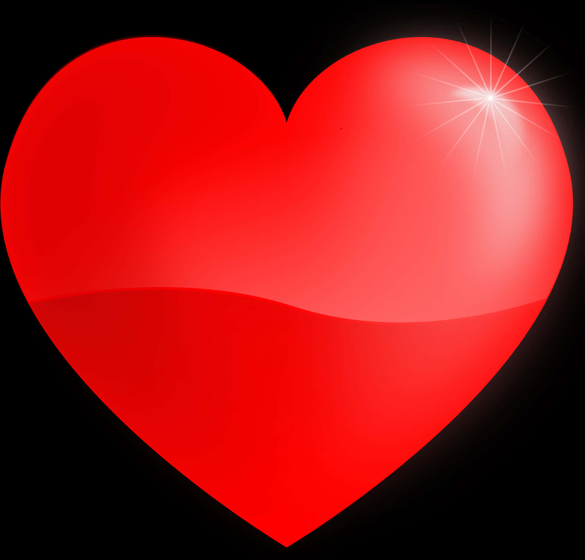 Glossy Red Heart Clipart PNG