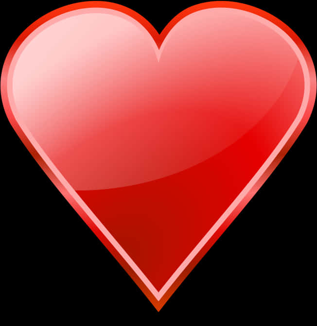 Glossy Red Heart Emoji PNG