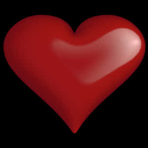 Glossy Red Heart Graphic PNG