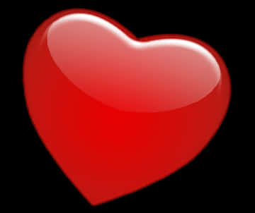 Glossy Red Heart Graphic PNG