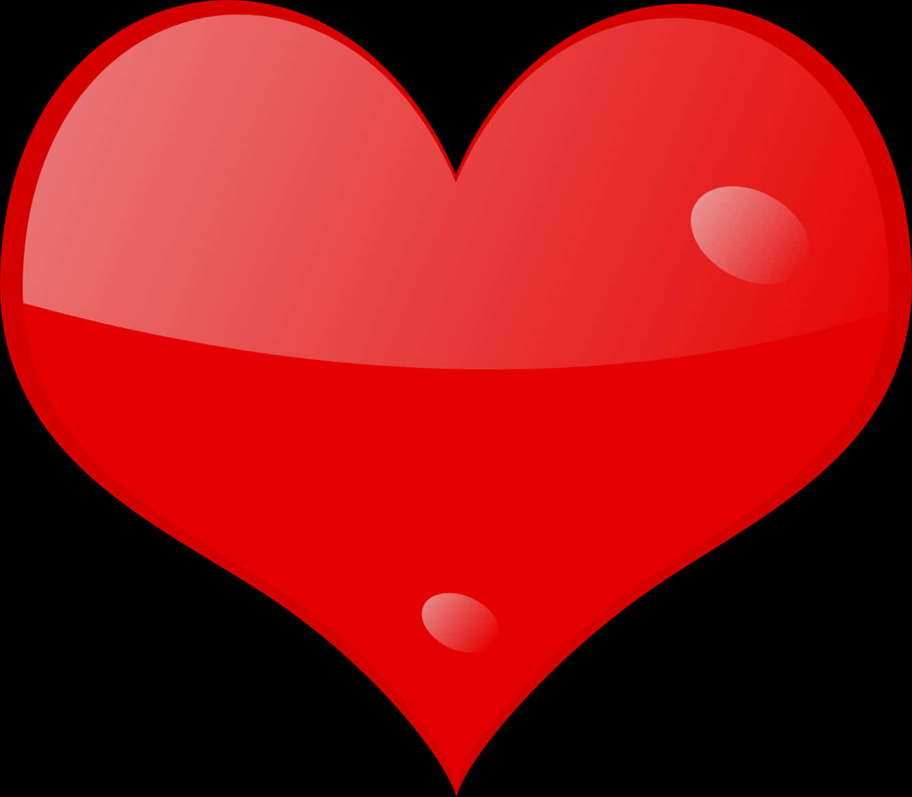 Glossy Red Heart Graphic PNG