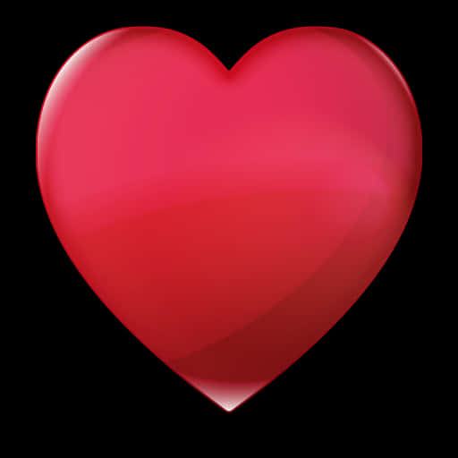 Glossy Red Heart Graphic PNG