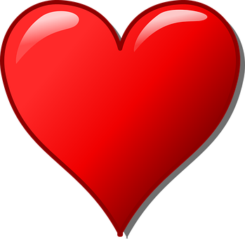 Glossy Red Heart Icon PNG