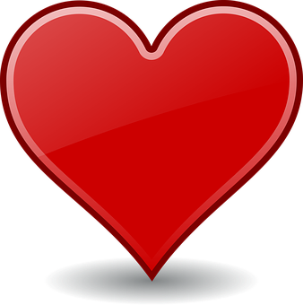 Glossy Red Heart Icon PNG