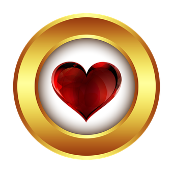 Glossy Red Heart Icon PNG