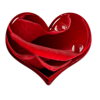 Glossy Red Heart Shaped Object PNG