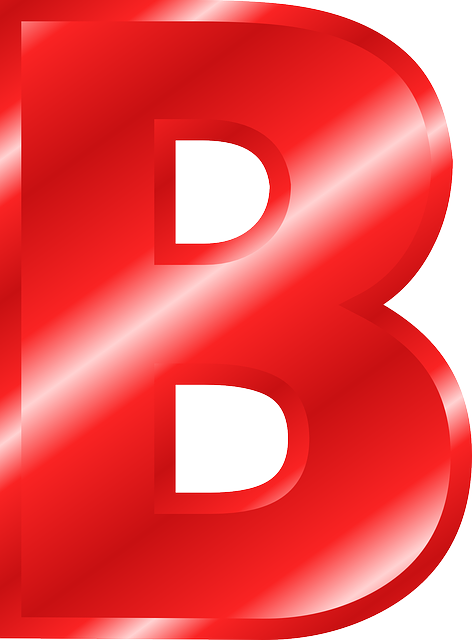 Glossy Red Letter B PNG