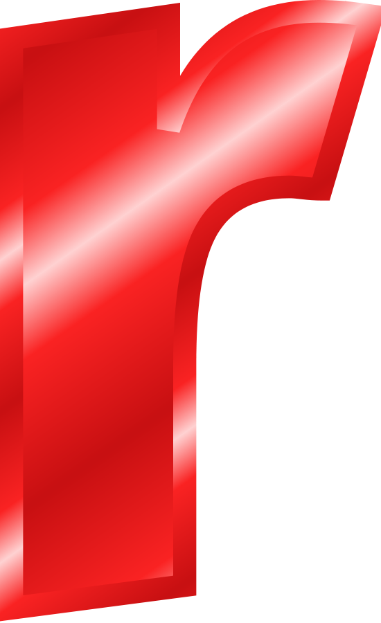 Glossy Red Letter R PNG