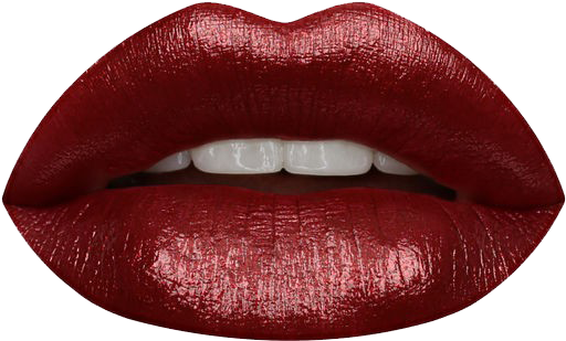 Glossy Red Lips Closeup PNG