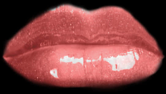 Glossy Red Lips Closeup.jpg PNG