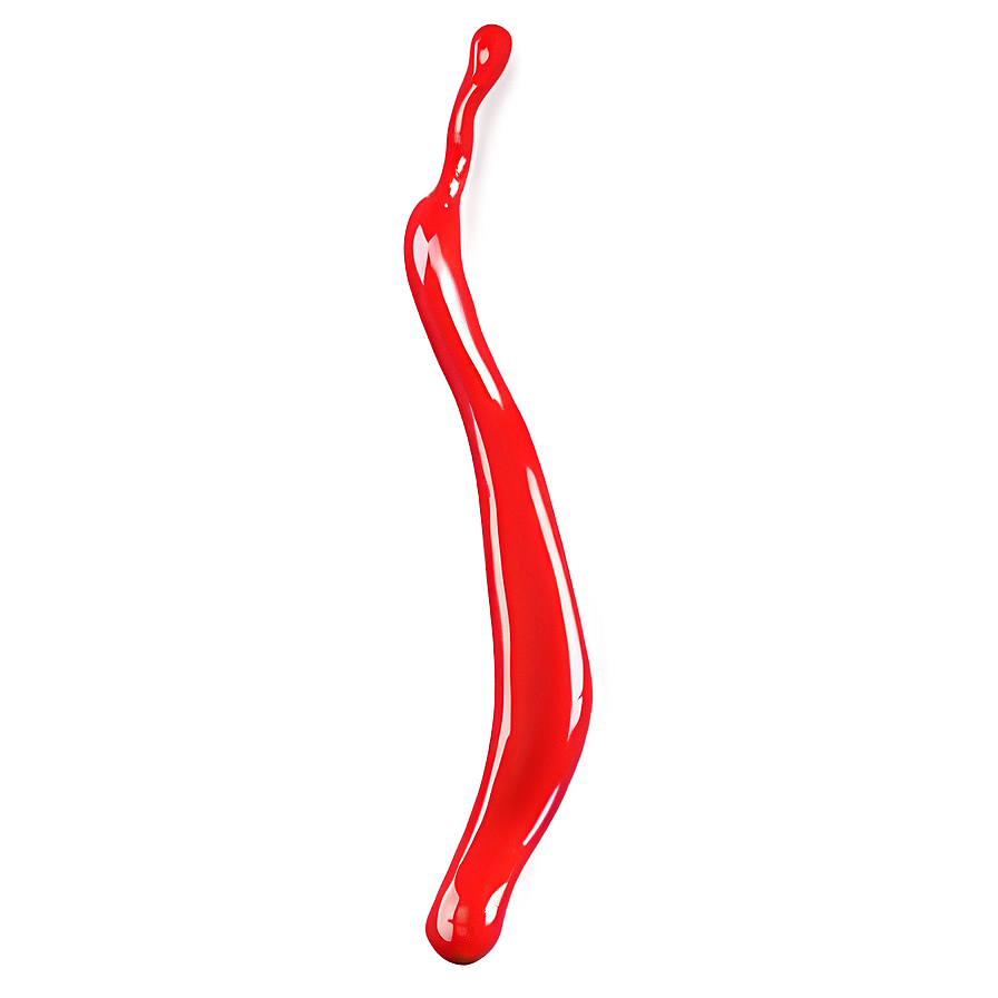 Glossy Red Paint Stroke Png Kem77 PNG