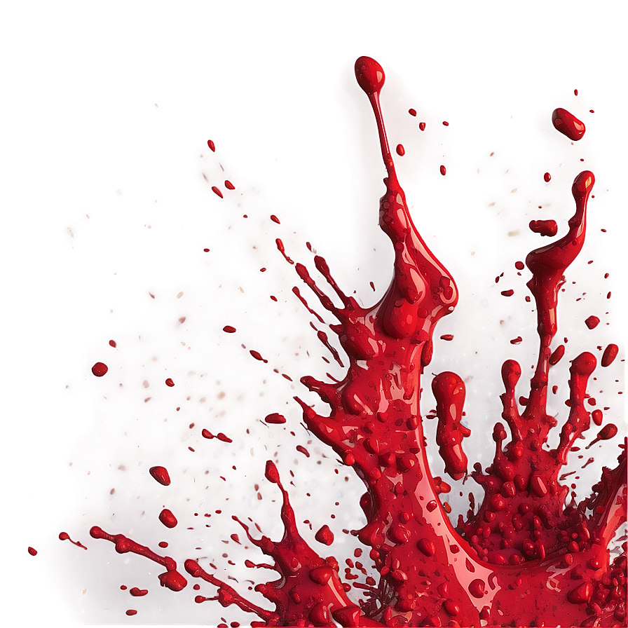 Glossy Red Splatter Art Png Aof94 PNG