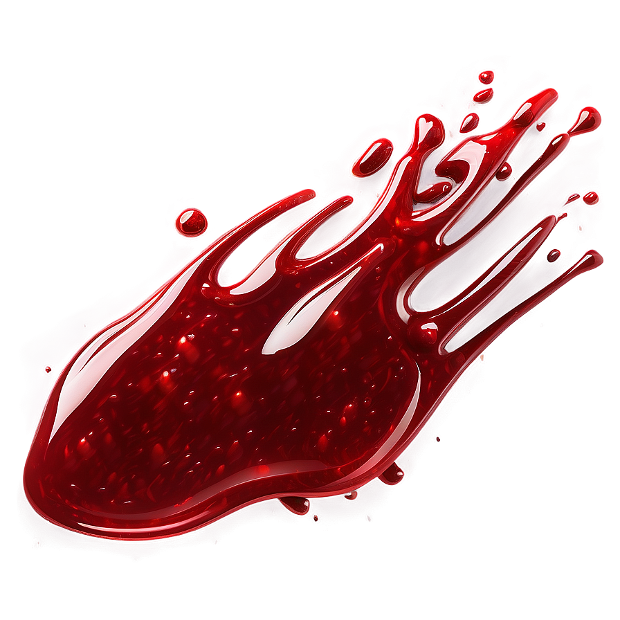 Glossy Red Splatter Png 06132024 PNG