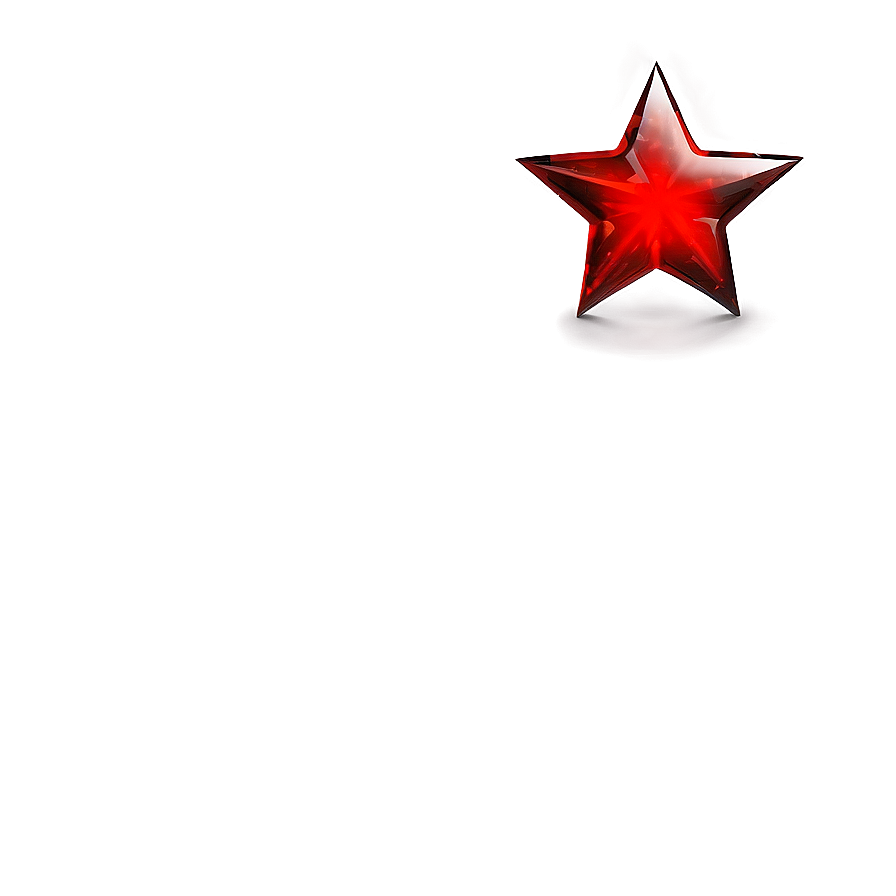 Glossy Red Star Png Qjq81 PNG