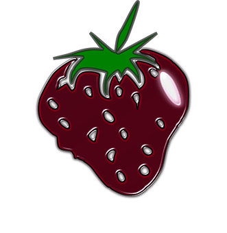 Glossy Strawberry Graphic PNG