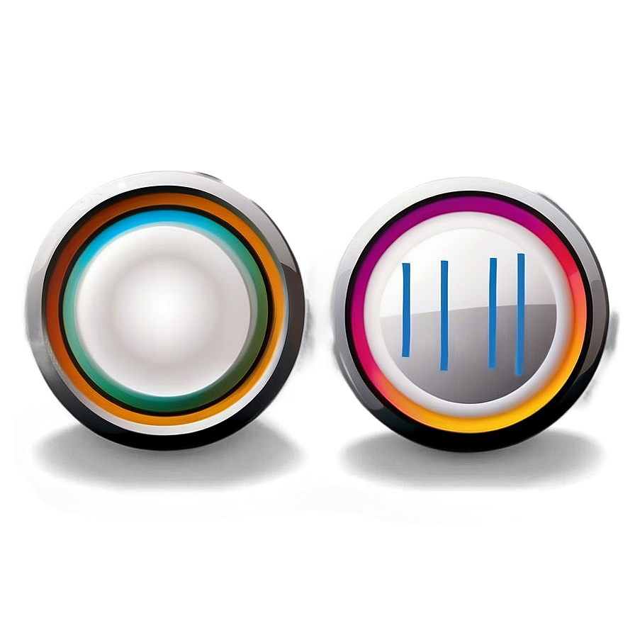 Glossy White Button Png 06272024 PNG