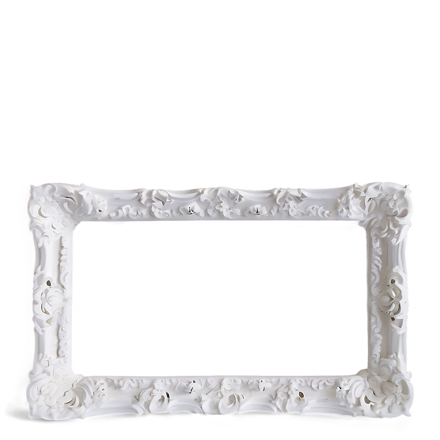 Glossy White Frame Png 22 PNG
