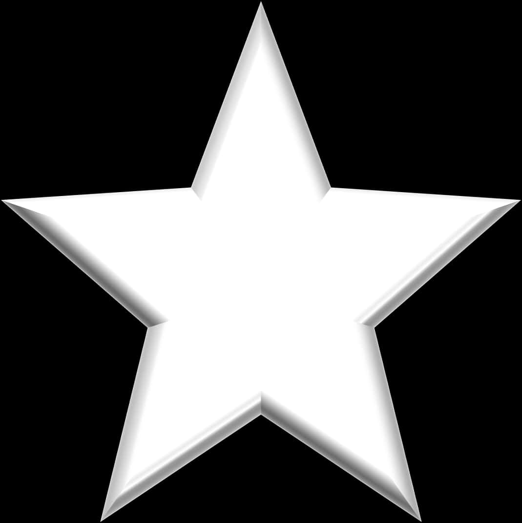 Glossy White Star Graphic PNG