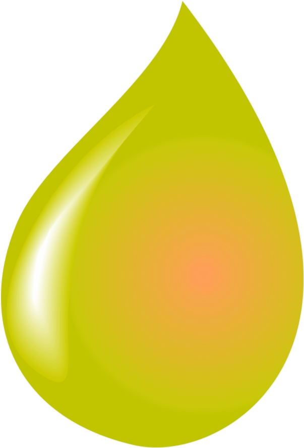 Glossy Yellow Drop Illustration.png PNG
