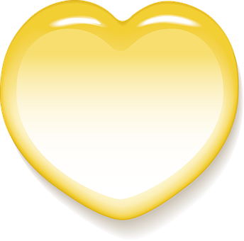 Glossy Yellow Heart Emoji PNG