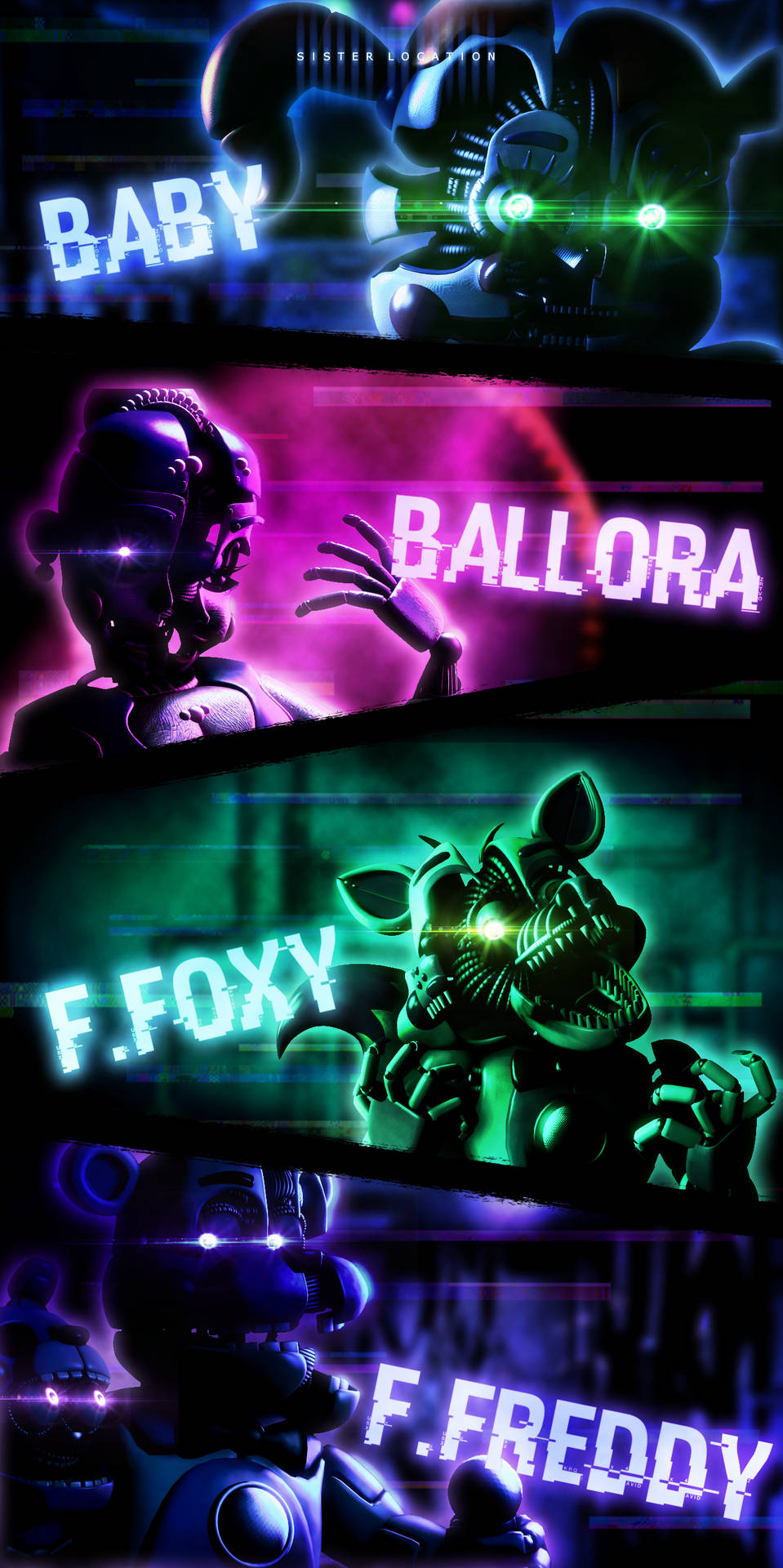 Glow Collage Fnaf Funtime Characters