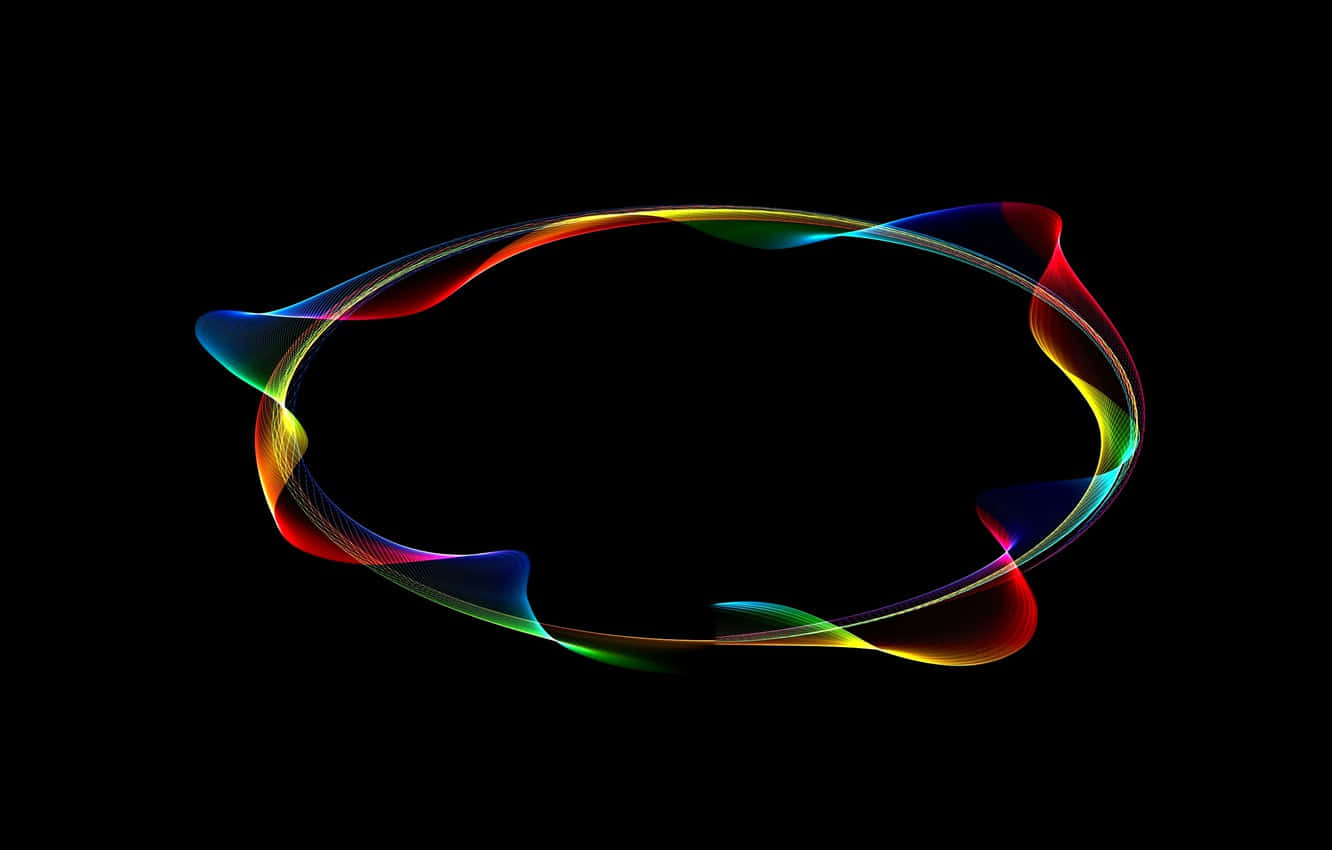 A Colorful Circle On A Black Background