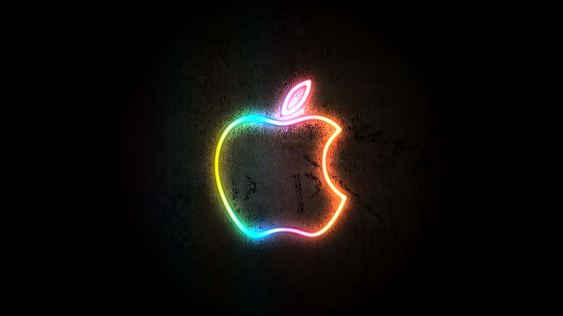 Sfondineon Con Il Logo Di Apple