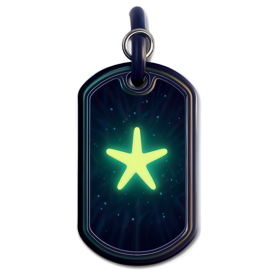 Glow In The Dark Dog Tag Png 06122024 PNG